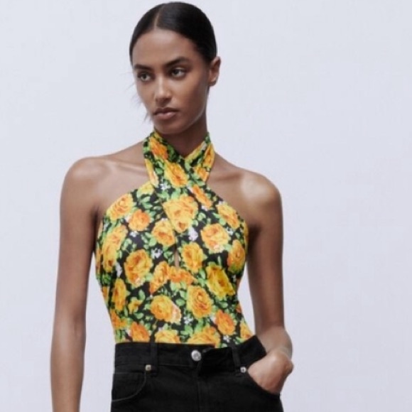 ZARA CROSS-NECK BODYSUIT - Picture 3 of 11